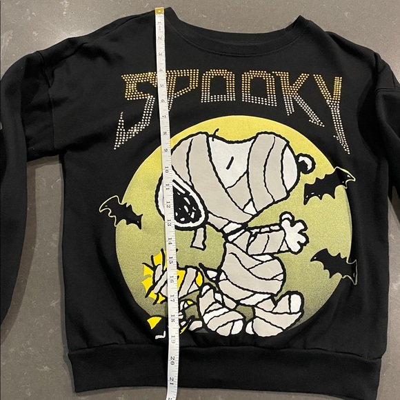 Peanuts Snoopy and Woodstock Halloween Crewneck Sweater Extra Small - Picture 13 of 16